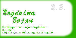 magdolna bojan business card